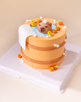 Capybara hot spring custom cake for bespoke celebrations and parties.