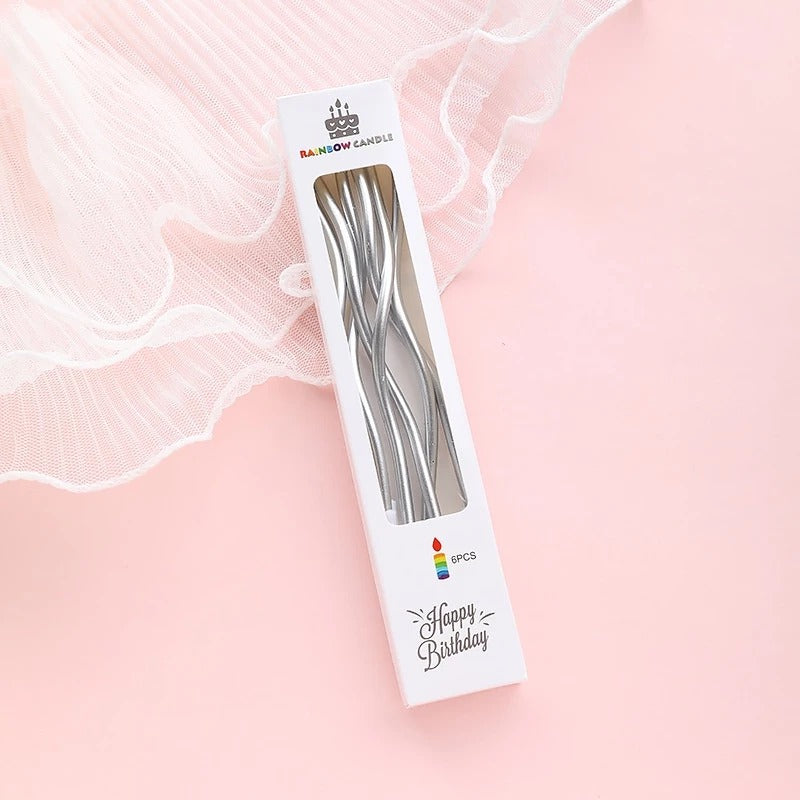 Silver curls Candle (6in1)