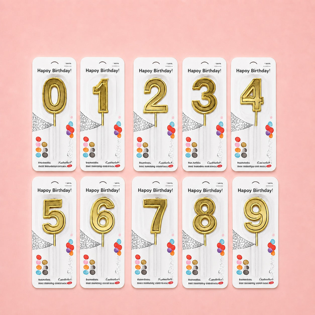 Gold Number Candle