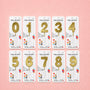 Gold Number Candle