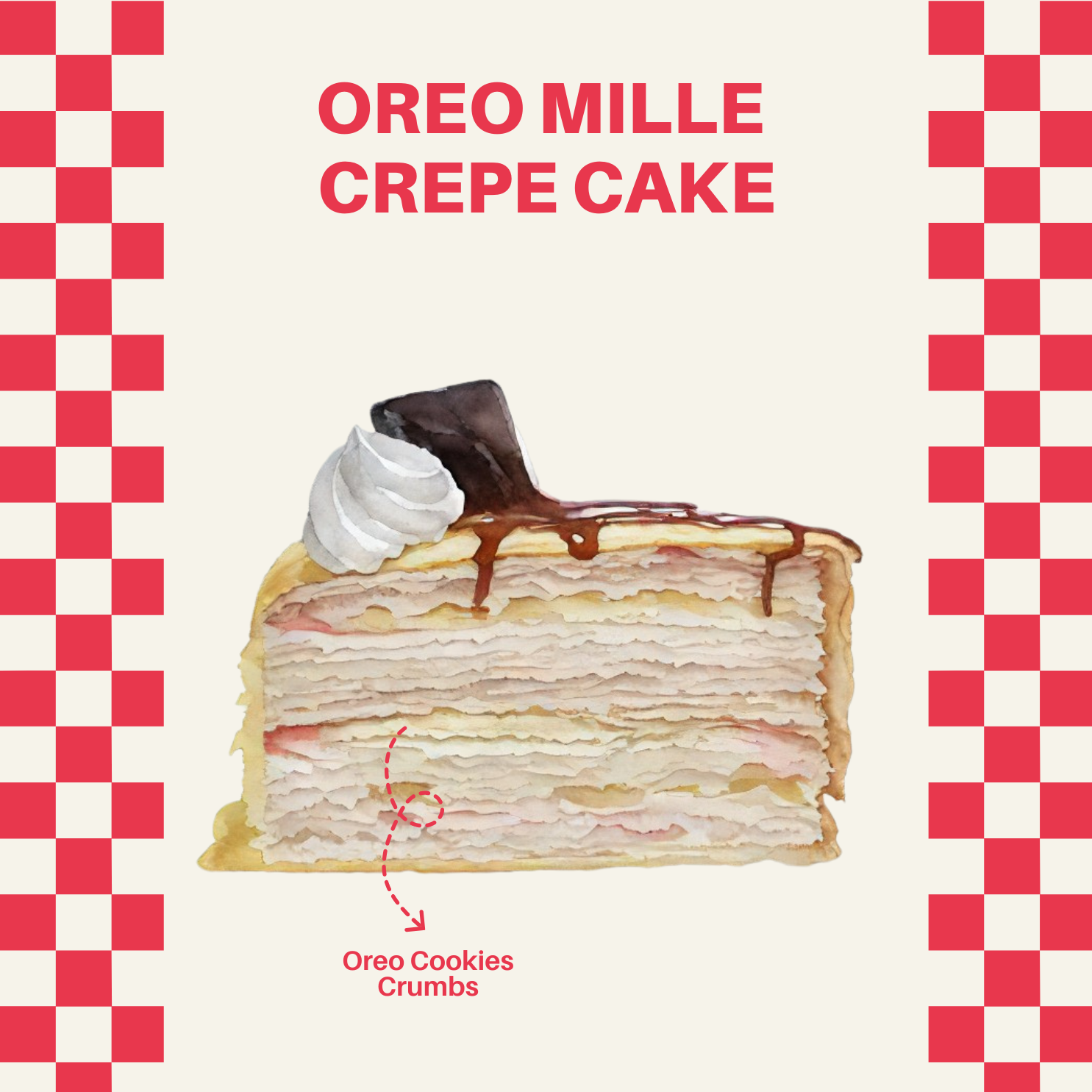 Freshly handcrafted crepe cake with creamy layers, available in Kuala Lumpur and across Malaysia. Perfect for birthdays, events, and dessert lovers near you