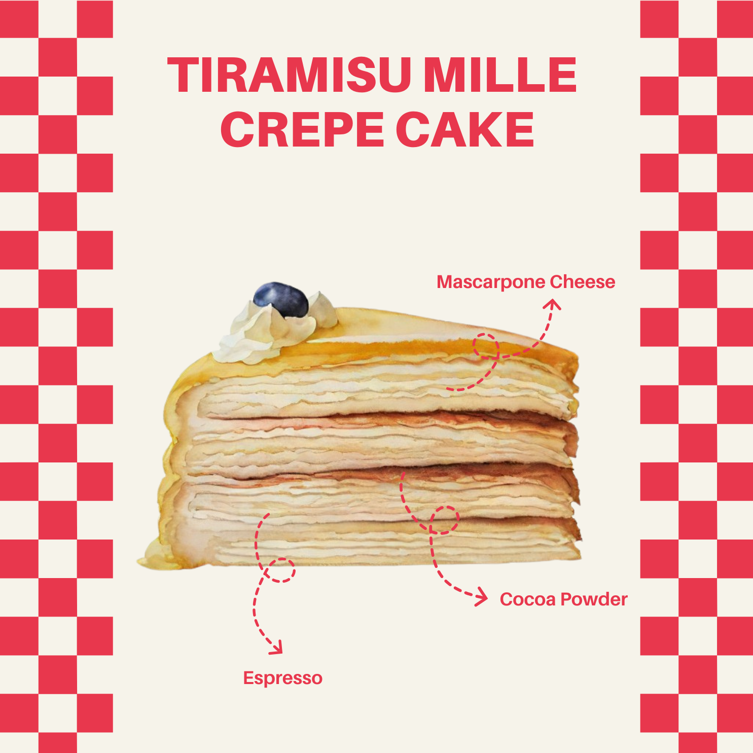 Freshly handcrafted crepe cake with creamy layers, available in Kuala Lumpur and across Malaysia. Perfect for birthdays, events, and dessert lovers near you