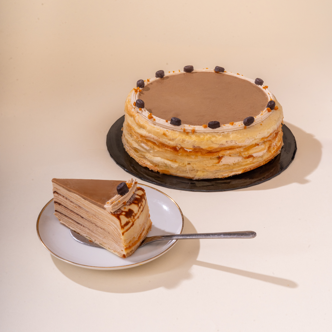 Freshly handcrafted crepe cake with creamy layers, available in Kuala Lumpur and across Malaysia. Perfect for birthdays, events, and dessert lovers near you