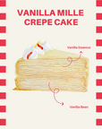 Freshly handcrafted crepe cake with creamy layers, available in Kuala Lumpur and across Malaysia. Perfect for birthdays, events, and dessert lovers near you