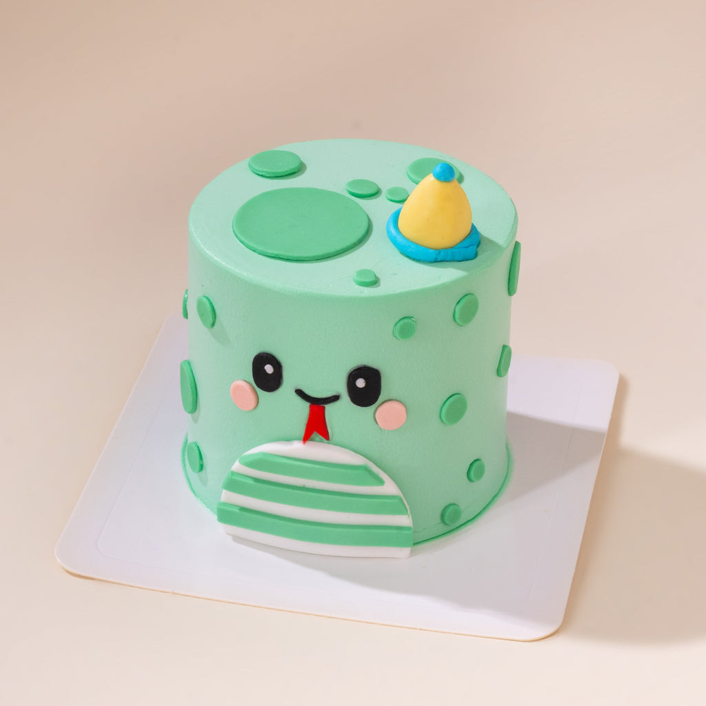 Green Snake Character Design Cake 3-Inch | Same-Day Delivery | Perfect ...