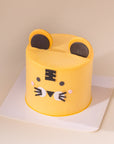 Mini 3-inch custom cake featuring an Orange Tiger design, handcrafted for birthdays and celebrations in Malaysia. Designer cake available for delivery.