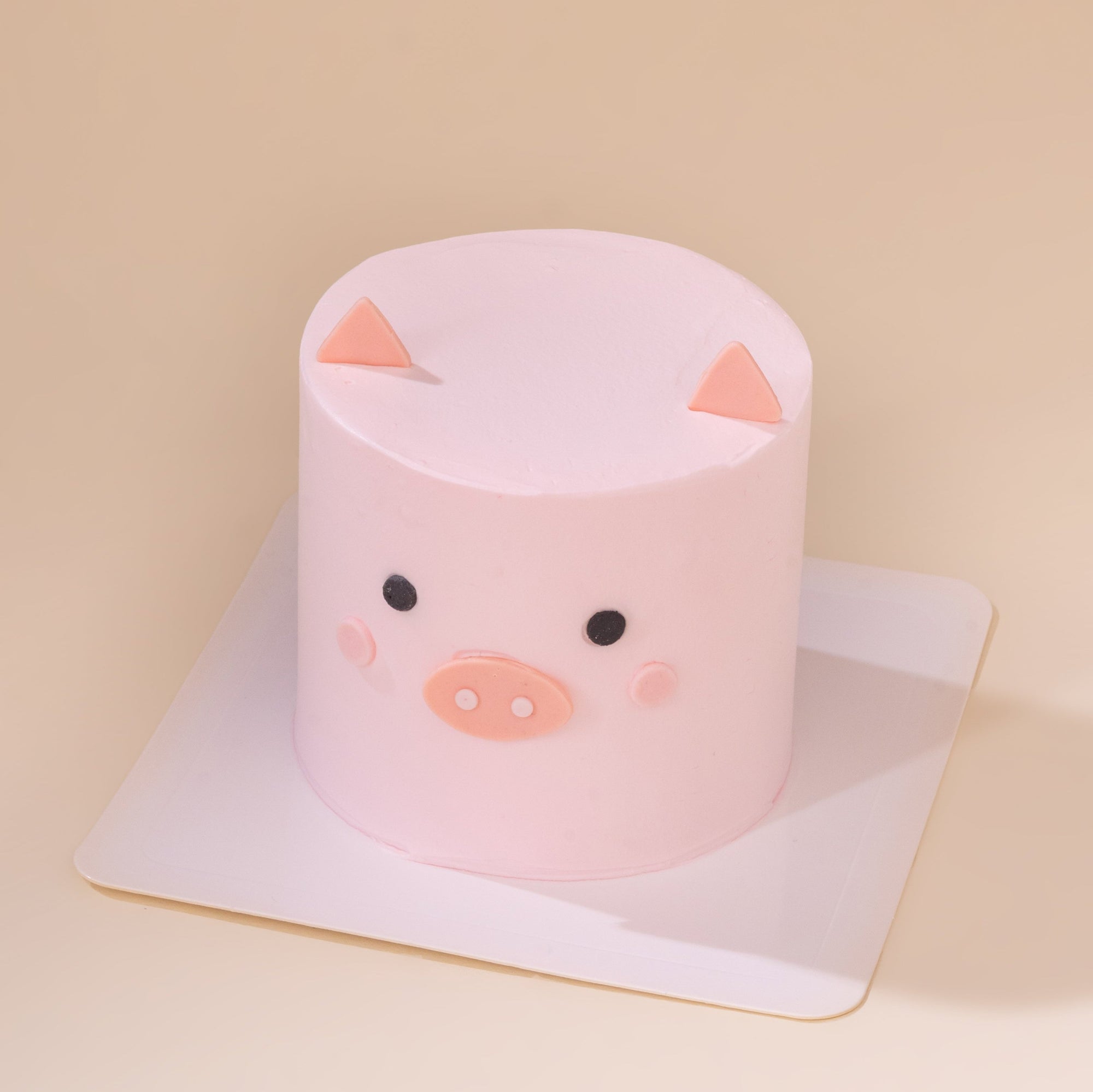 Mini 3-inch custom cake featuring a cute Pink Pig design, handcrafted for birthdays and celebrations in Malaysia. Designer cake available for delivery.