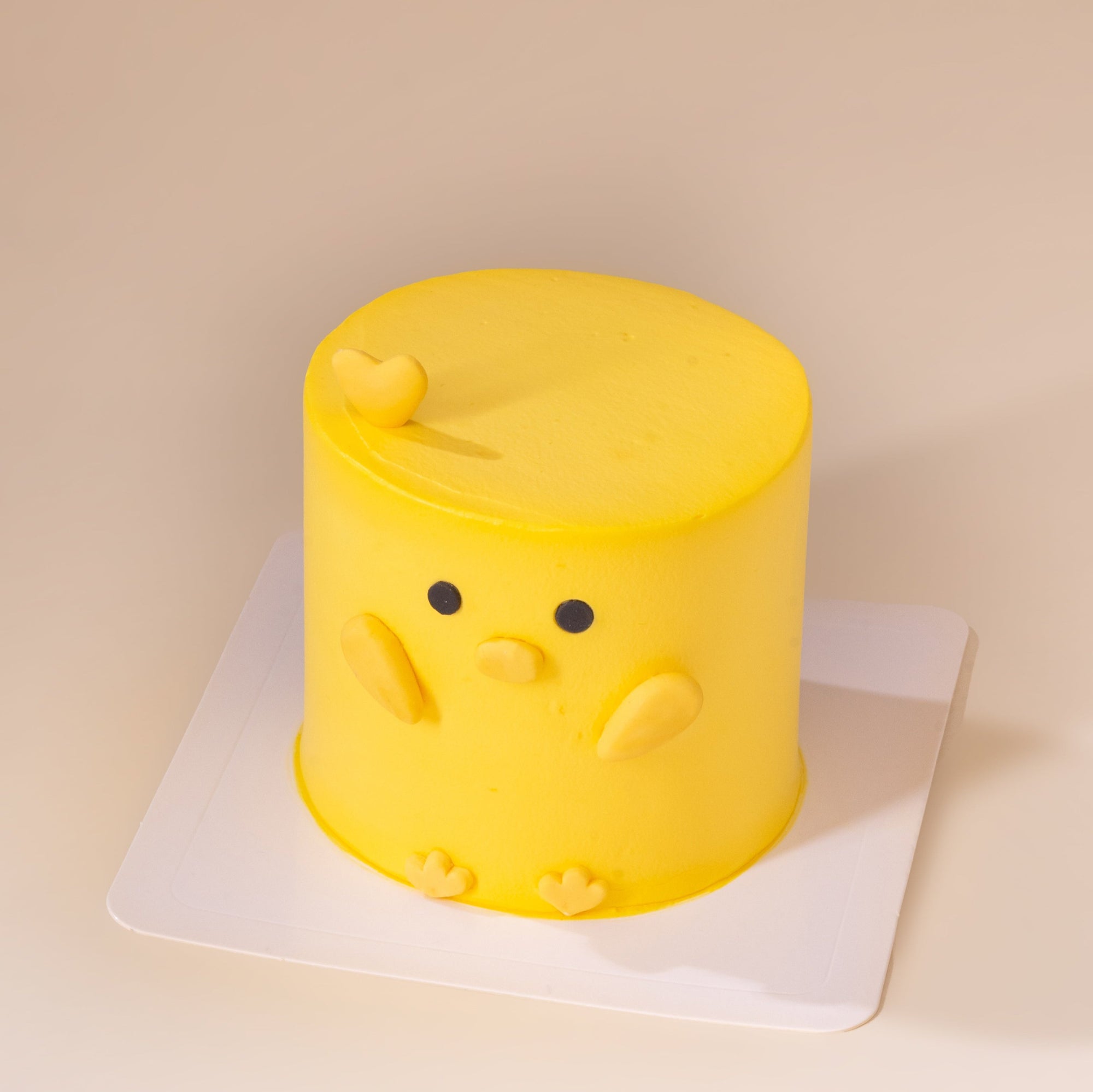 Mini 3-inch custom cake featuring an adorable Yellow Chick design, handcrafted for birthdays and celebrations in Malaysia. Designer cake available for delivery.